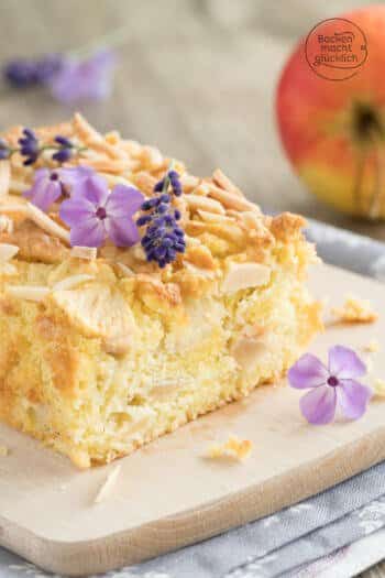 Schneller Apfelkuchen ohne Zucker und Mehl