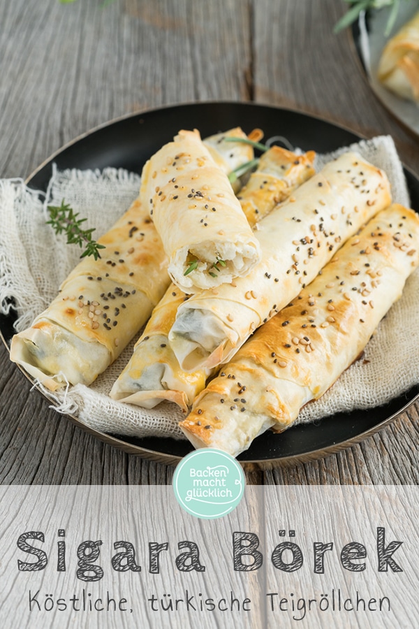 Börek mit Schafskäse und Spinat sind ein toller türkischer Snack. Mit diesem Rezept sind die Röllchen schnell zubereitet!