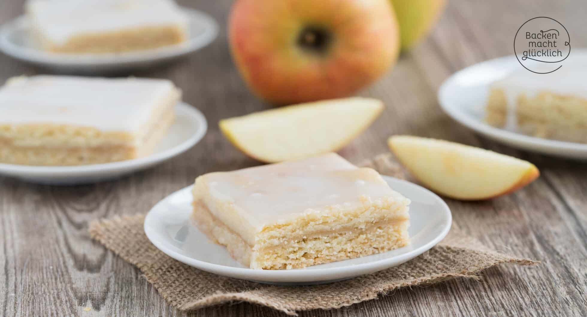 Apfelkuchen mit Apfelmus vom Blech | Backen macht glücklich