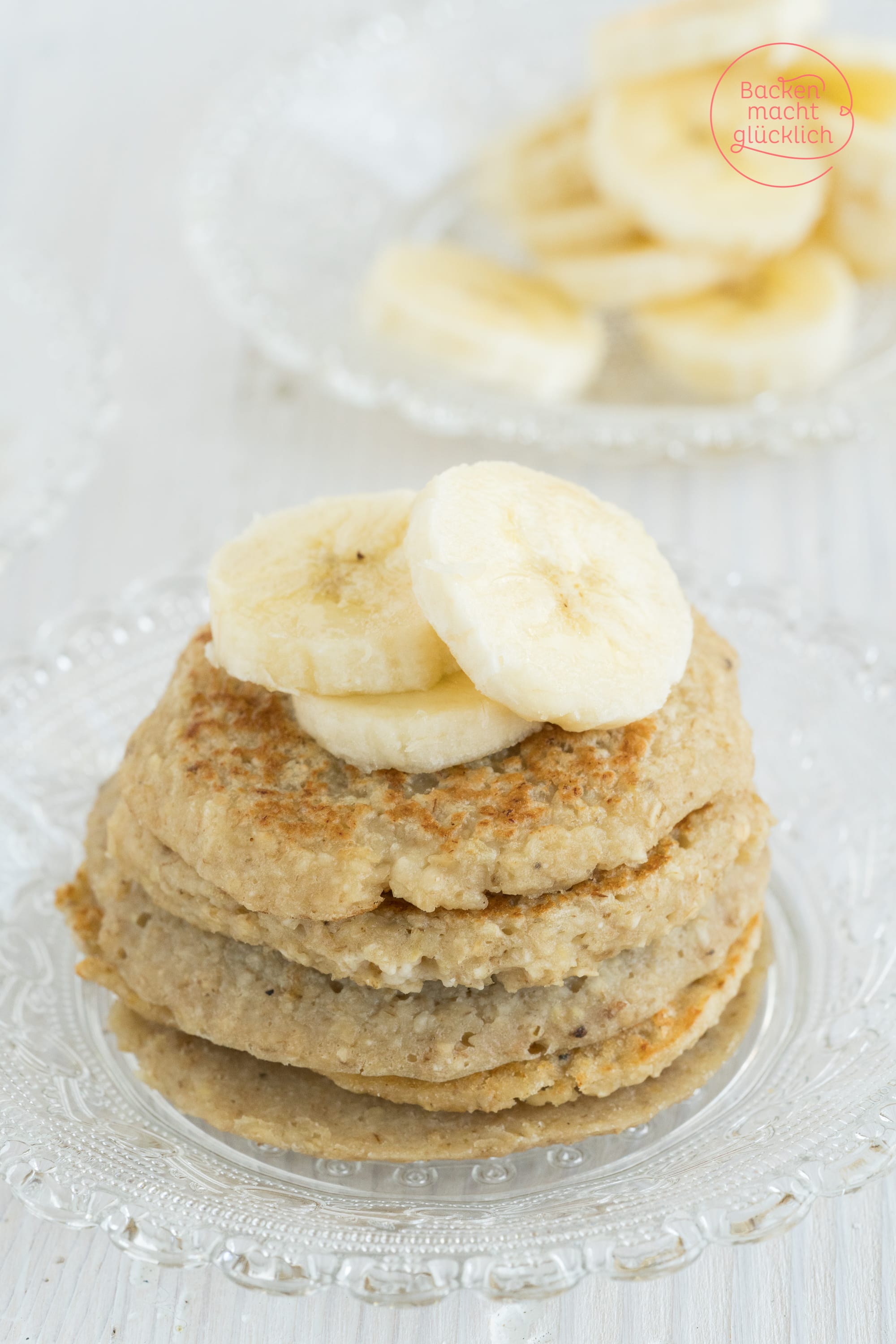 Gesunde Pancakes mit Haferflocken und Banane