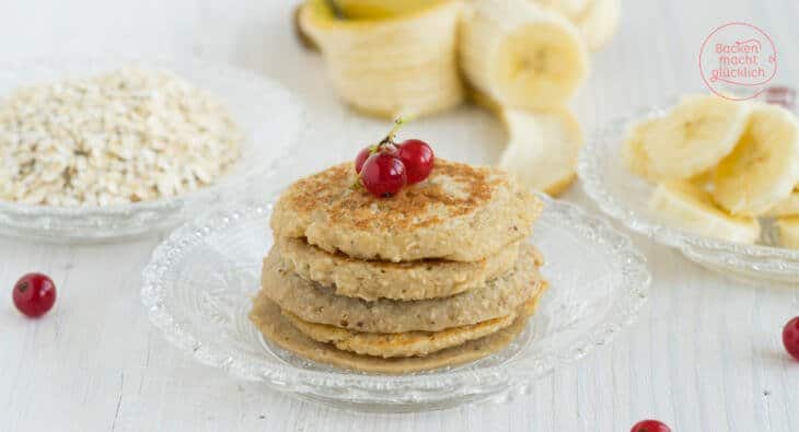 Vegane Pancakes ohne Ei, Mehl, Zucker