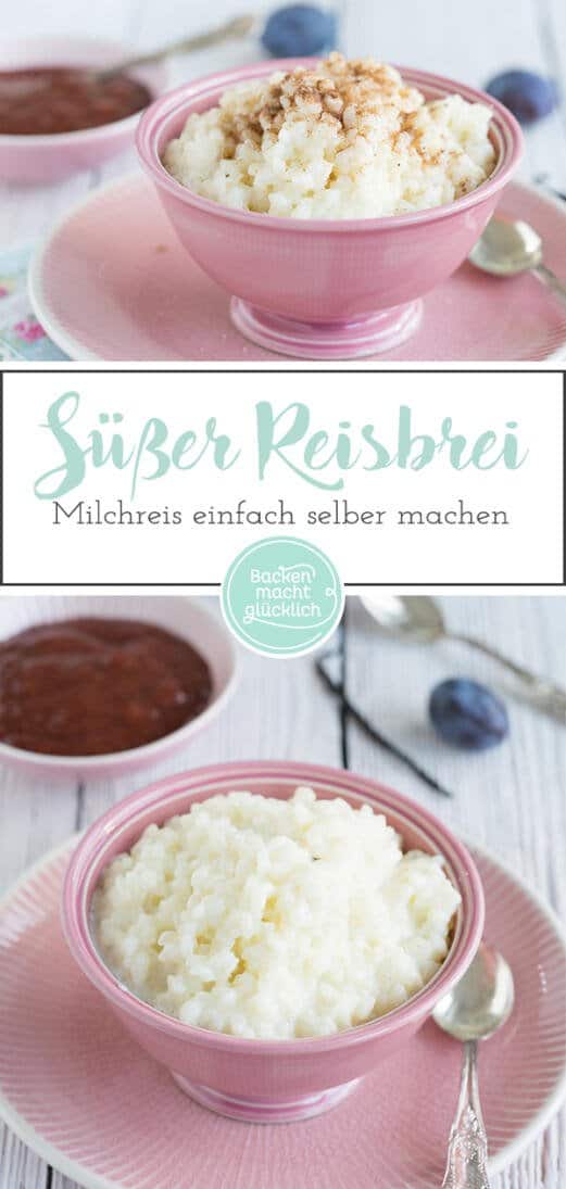 Milchreis selber machen ist überhaupt nicht schwer. Mit diesem einfachen Rezept wird Omas Milchreis super cremig ♥ und köstlich!