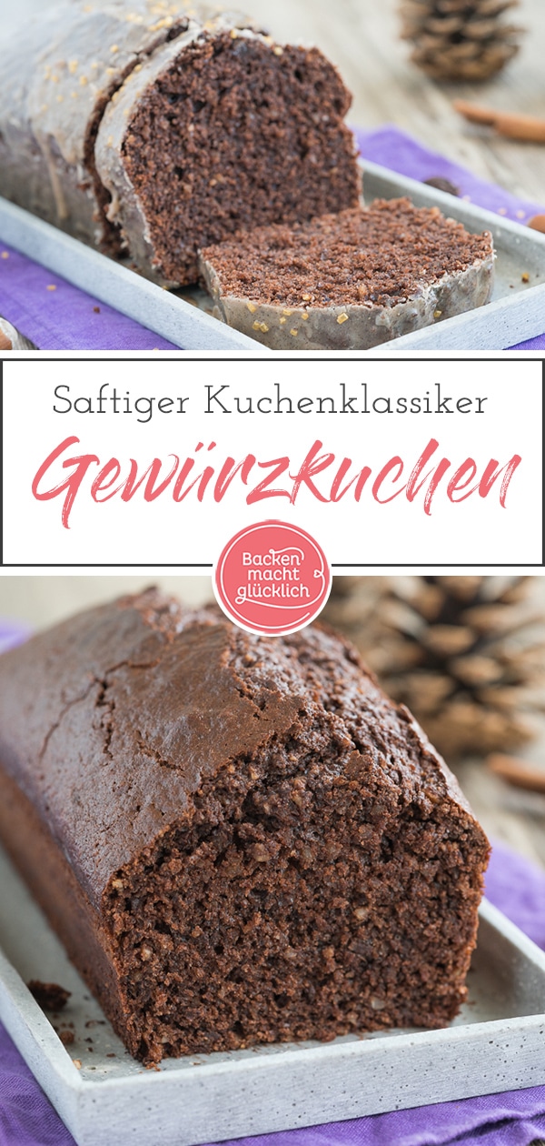 Saftiger Gewürz-Kuchen mit Schokolade, Lebkuchengewürz und Zimtguss. Ein echter Klassiker für die kalte Jahreszeit!