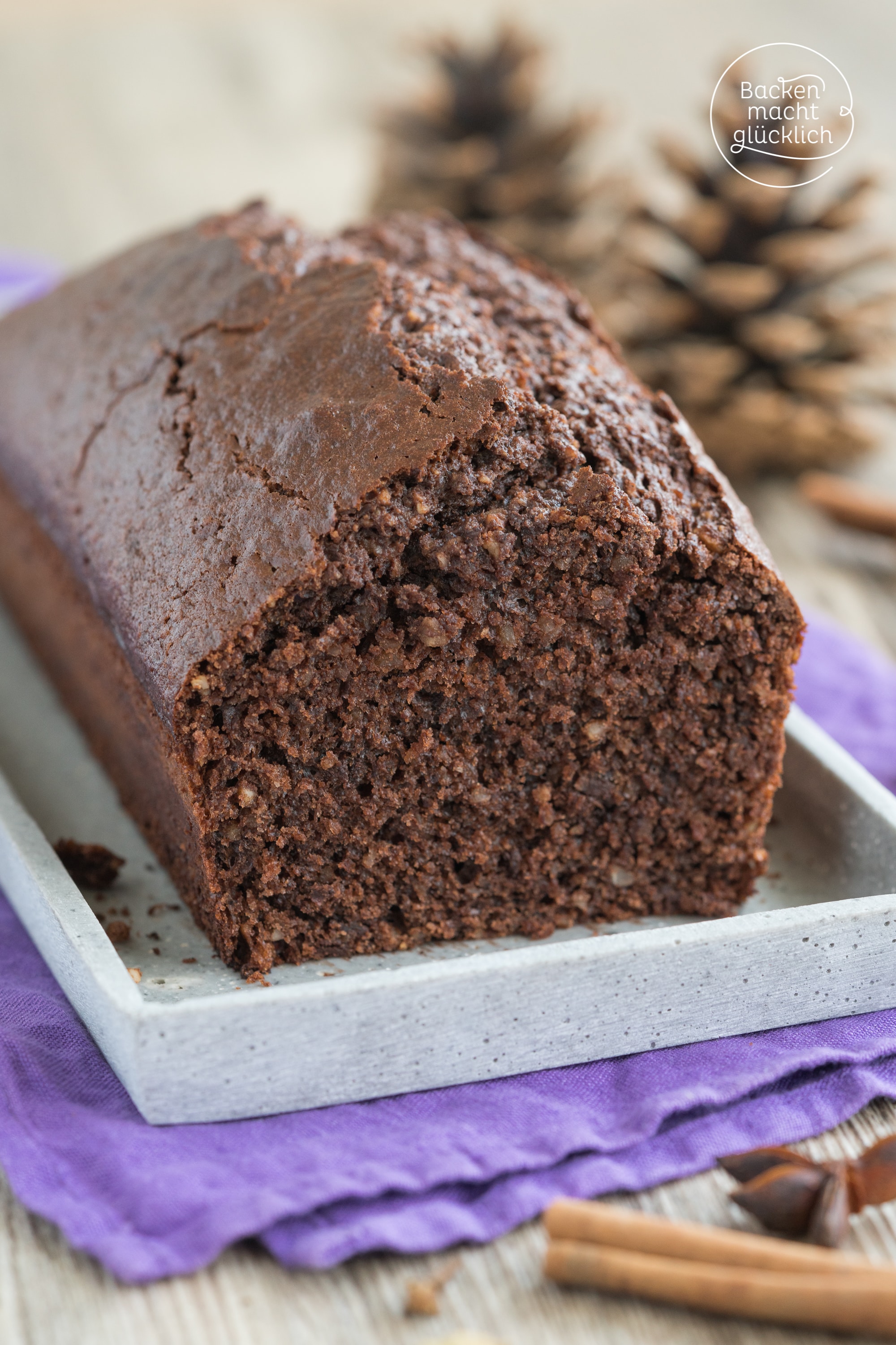 Saftiger Gewürzkuchen mit Schokolade