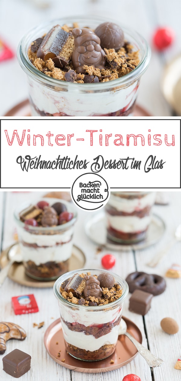 Lebkuchen-Tiramisu ist das perfekte Weihnachtsdessert im Glas zum Vorbereiten. Das winterliche Tiramisu ohne Alkohol schmeckt der ganzen Familie!