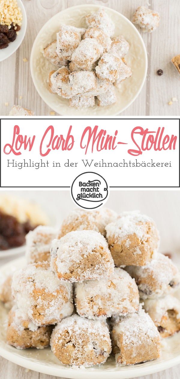 Low Carb Mini-Stollen ohne Mehl, Zucker und Gluten, aber mit viel Geschmack! Genuss mit wenig Kohlenhydraten