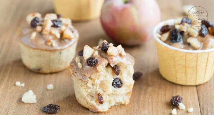 Bratapfel-Muffins mit Marzipan