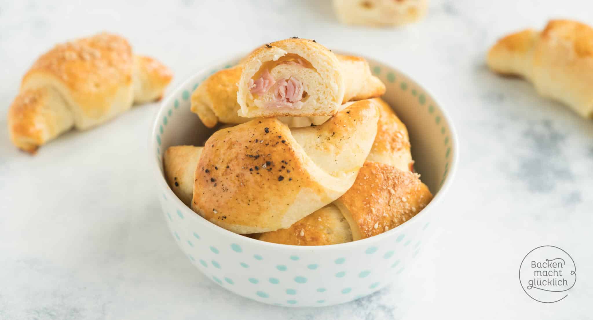 Schinken-Käse-Hörnchen | Backen macht glücklich