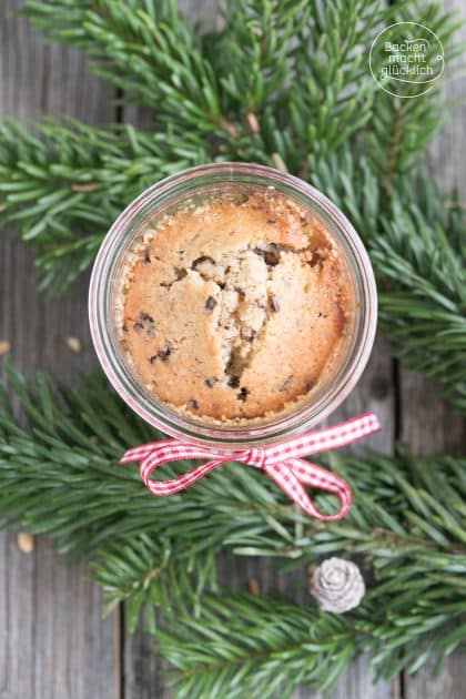 Kuchen im Glas für Weihnachten