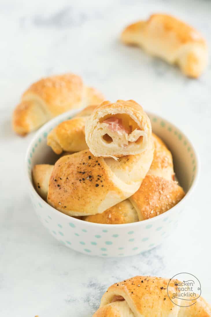 Schinken-Käse-Hörnchen | Backen macht glücklich