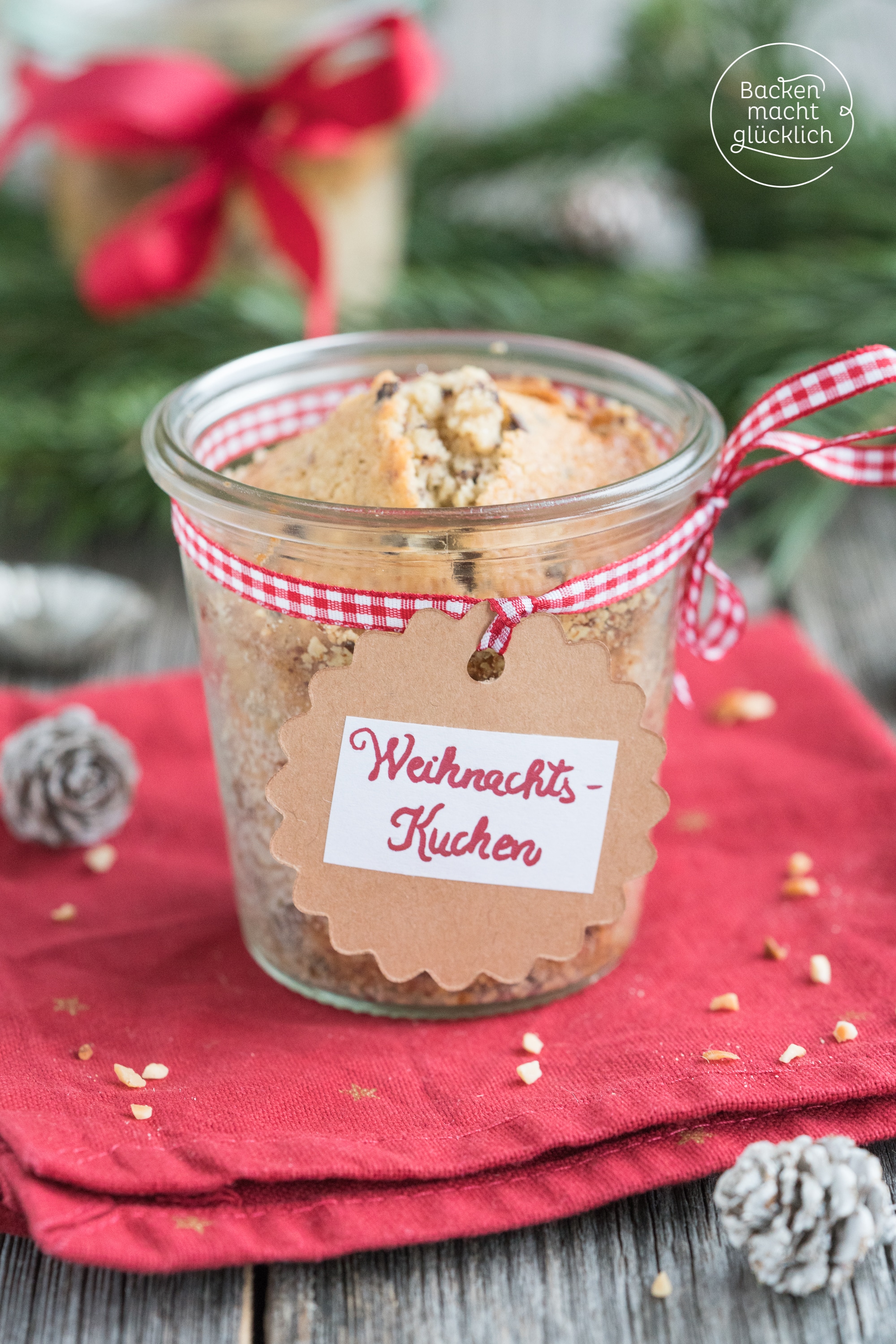 Schoko-Weihnachtskuchen im Glas