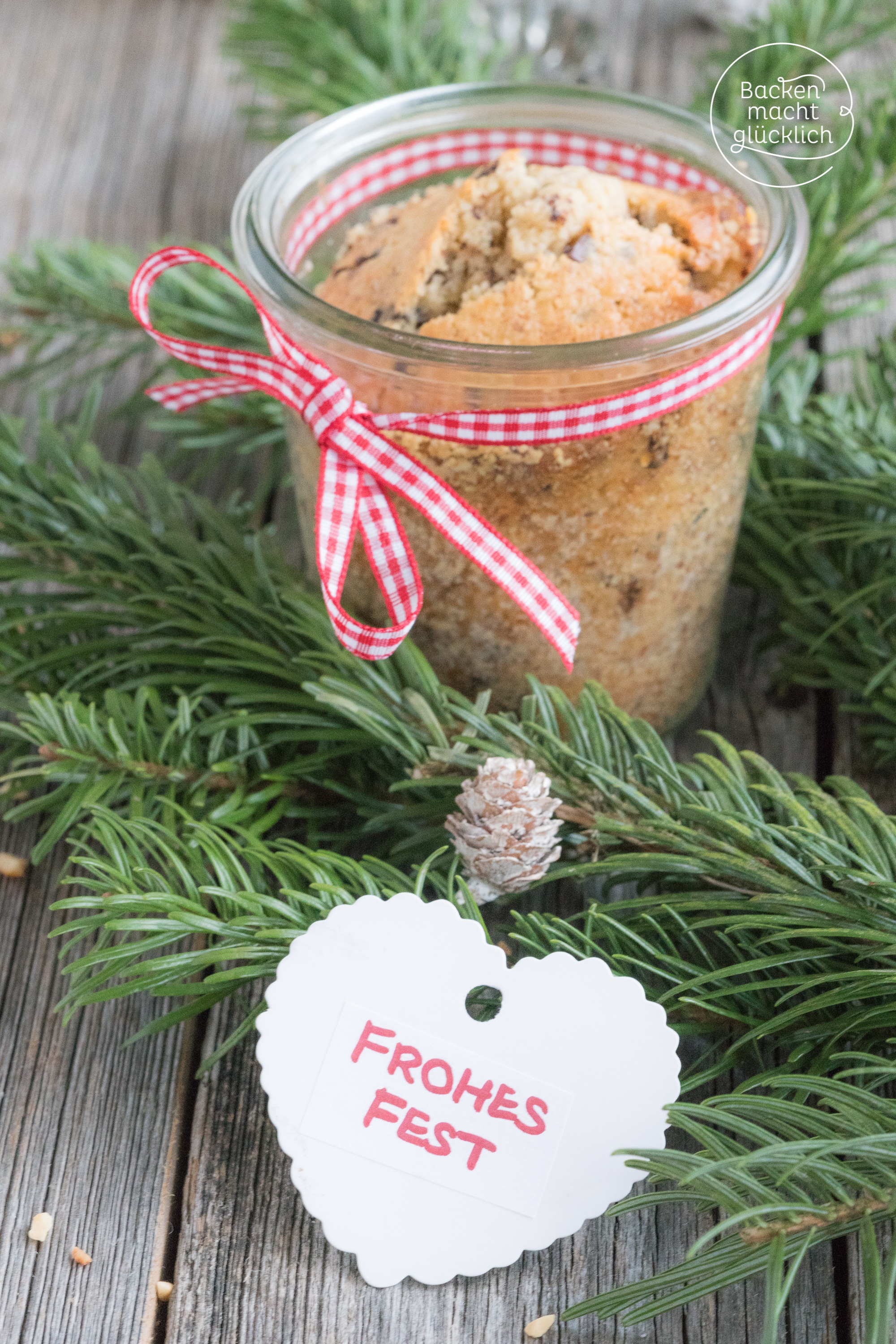 Weihnachtsgeschenk Kuchen im Glas