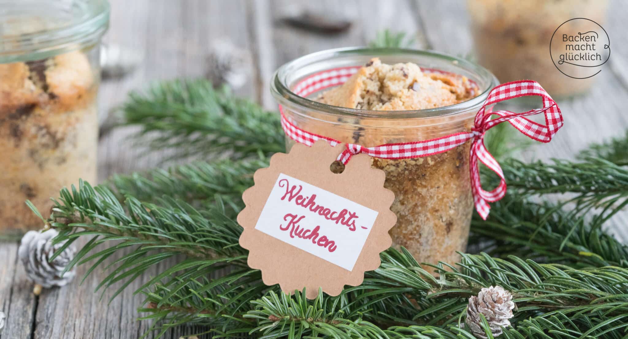 Weihnachtskuchen im Glas