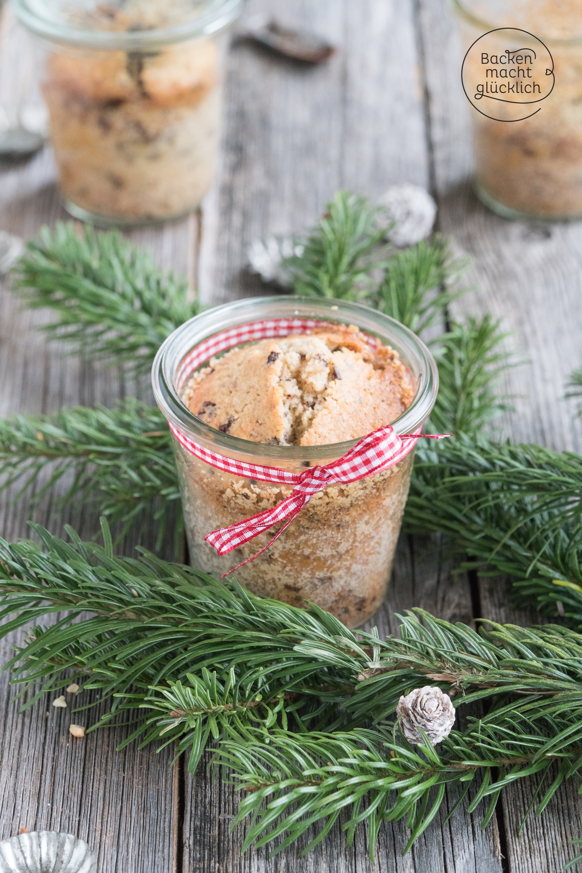 einfacher Weihnachtskuchen im Glas