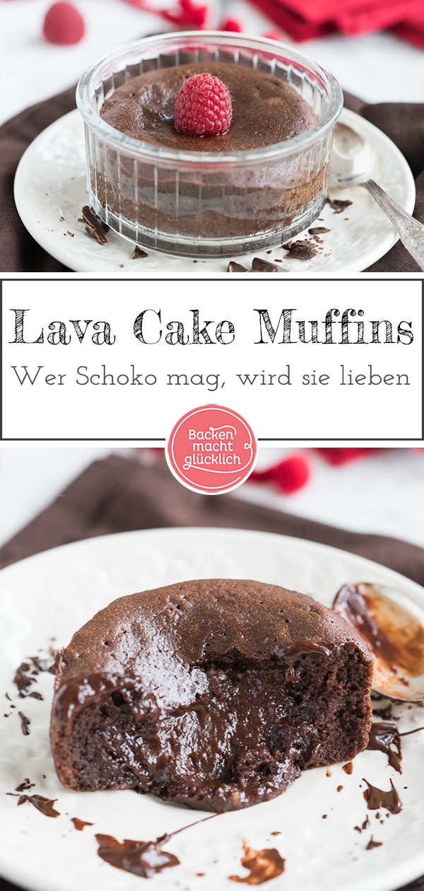 Sündhaft lecker und absolut verführerisch: Heute gibt´s Lava Cake, herrliche kleine Schokotörtchen mit flüssigem Kern! Wer Schokolade (und Teigschlecken) mag, wird dieses Rezept für kleine Lava Kuchen lieben. Die warmen Schokotörtchen eignen sich für besondere Desserts nach einem festlichen Menü – aber auch als Seelenschmeichler an trüben Nachmittagen