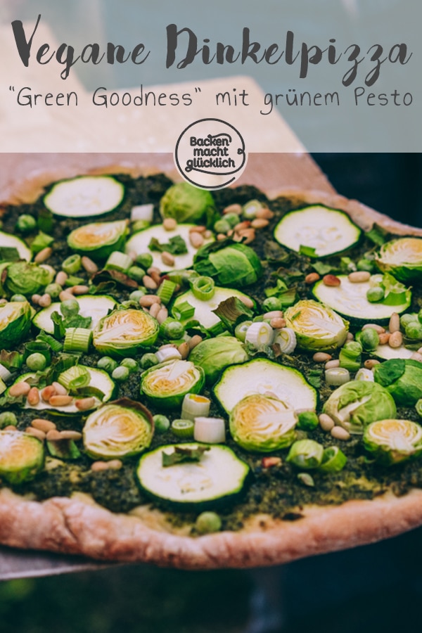 Einfaches Grundrezept für vegane Dinkel-Pizza ohne Käse - eine tolle Alternative zum Klassiker! Mit 3 köstlichen Varianten, wie man Pizza vegan belegen kann: Avocado-Pizza, Hummus-Pizza, Linsen-Pizza.