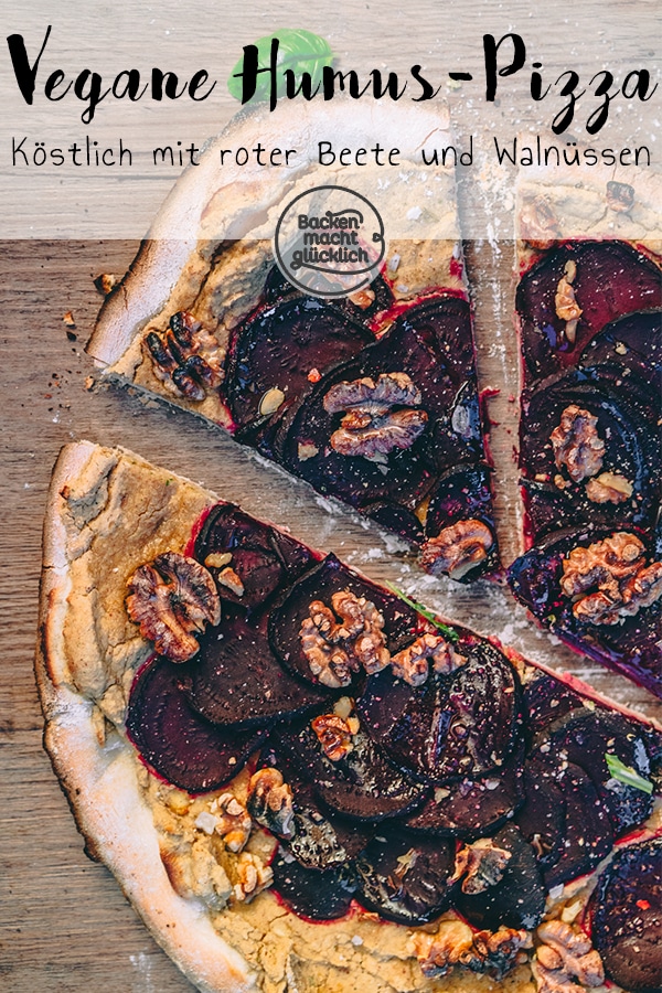 Einfaches Grundrezept für vegane Dinkel-Pizza ohne Käse - eine tolle Alternative zum Klassiker! Mit 3 köstlichen Varianten, wie man Pizza vegan belegen kann: Avocado-Pizza, Hummus-Pizza, Linsen-Pizza.