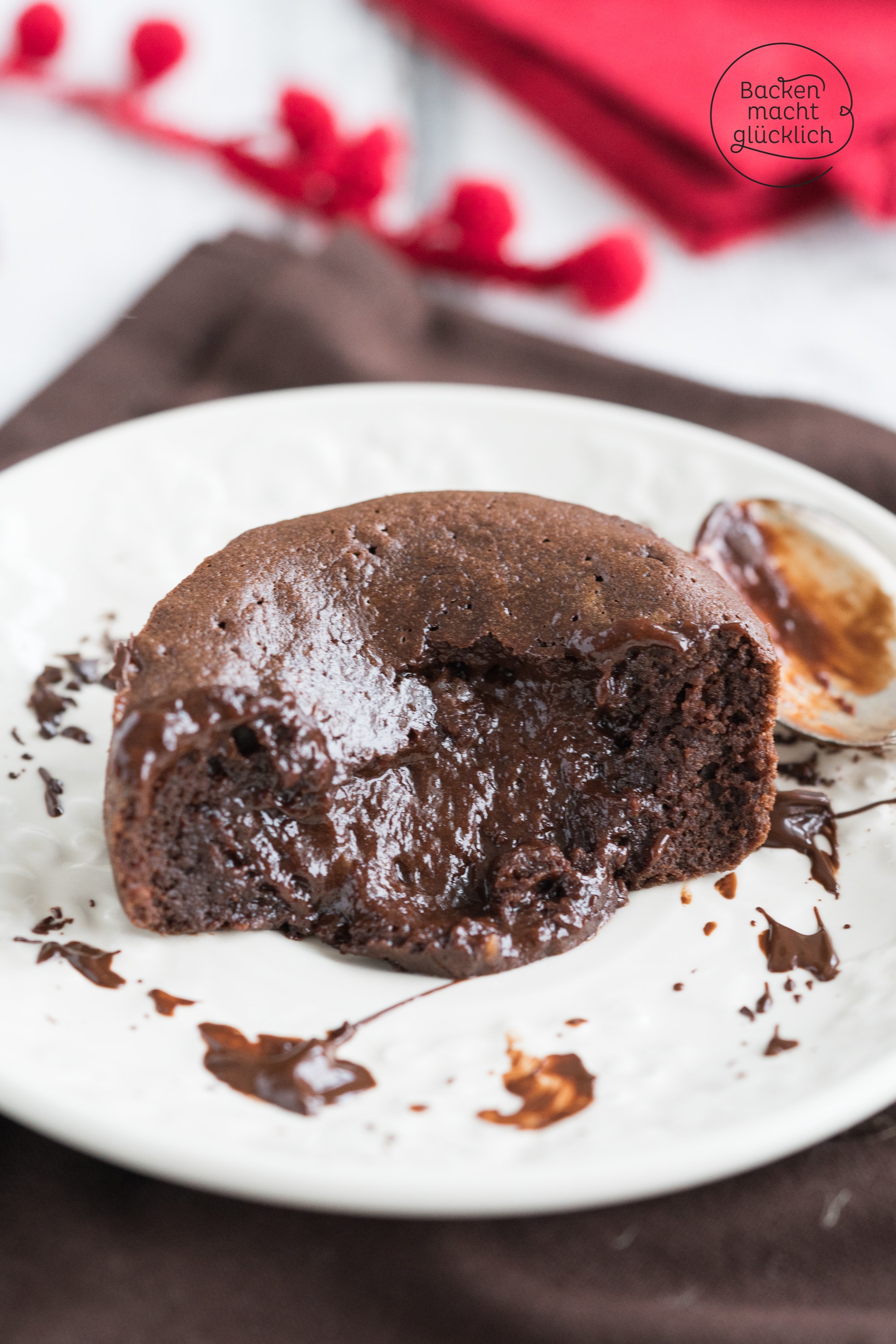 Lava Cake Schokokuchen mit flüssigem Kern