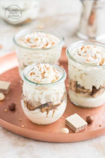 Haselnuss Dessert im Glas