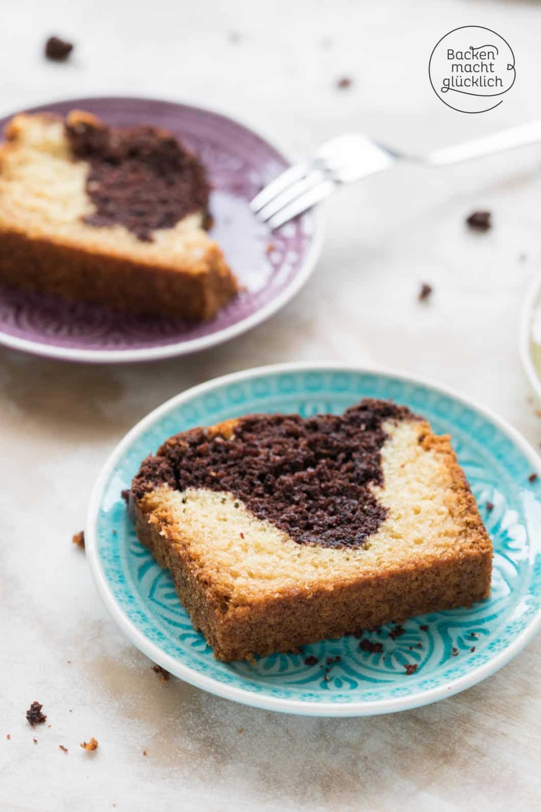 Veganer Marmorkuchen ohne Ei & Butter | Backen macht glücklich Veganer Marmorkuchen ohne Ei & Butter | Backen macht glücklich