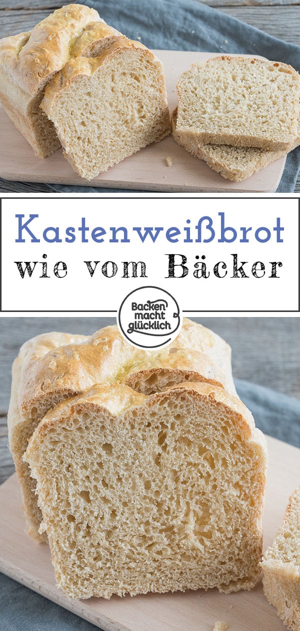 Einfaches Kastenweißbrot-Rezept für jeden Tag! Das selbstgemachte Weißbrot ist schnell zubereitet und unheimlich lecker.