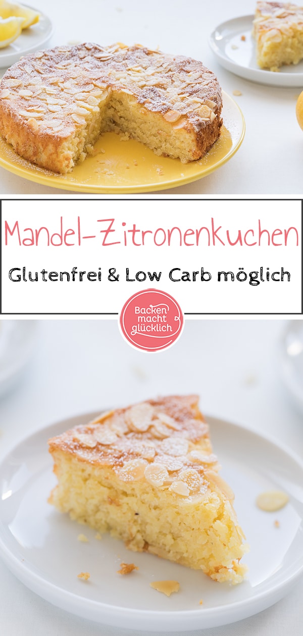 Für diesen Zitronen-Mandel-Kuchen ohne Mehl reicht die Beschreibung 