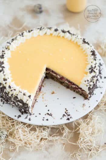 einfache Eierlikörtorte ohne Mehl