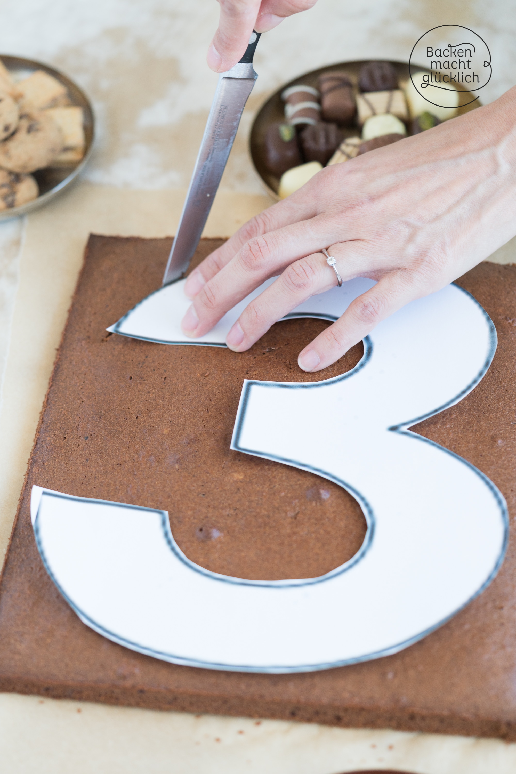 Geburtstags-Zahlenkuchen ohne Form backen