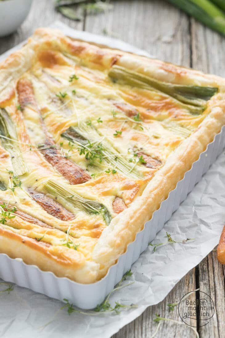 Möhren-Quiche mit Blätterteig | Backen macht glücklich