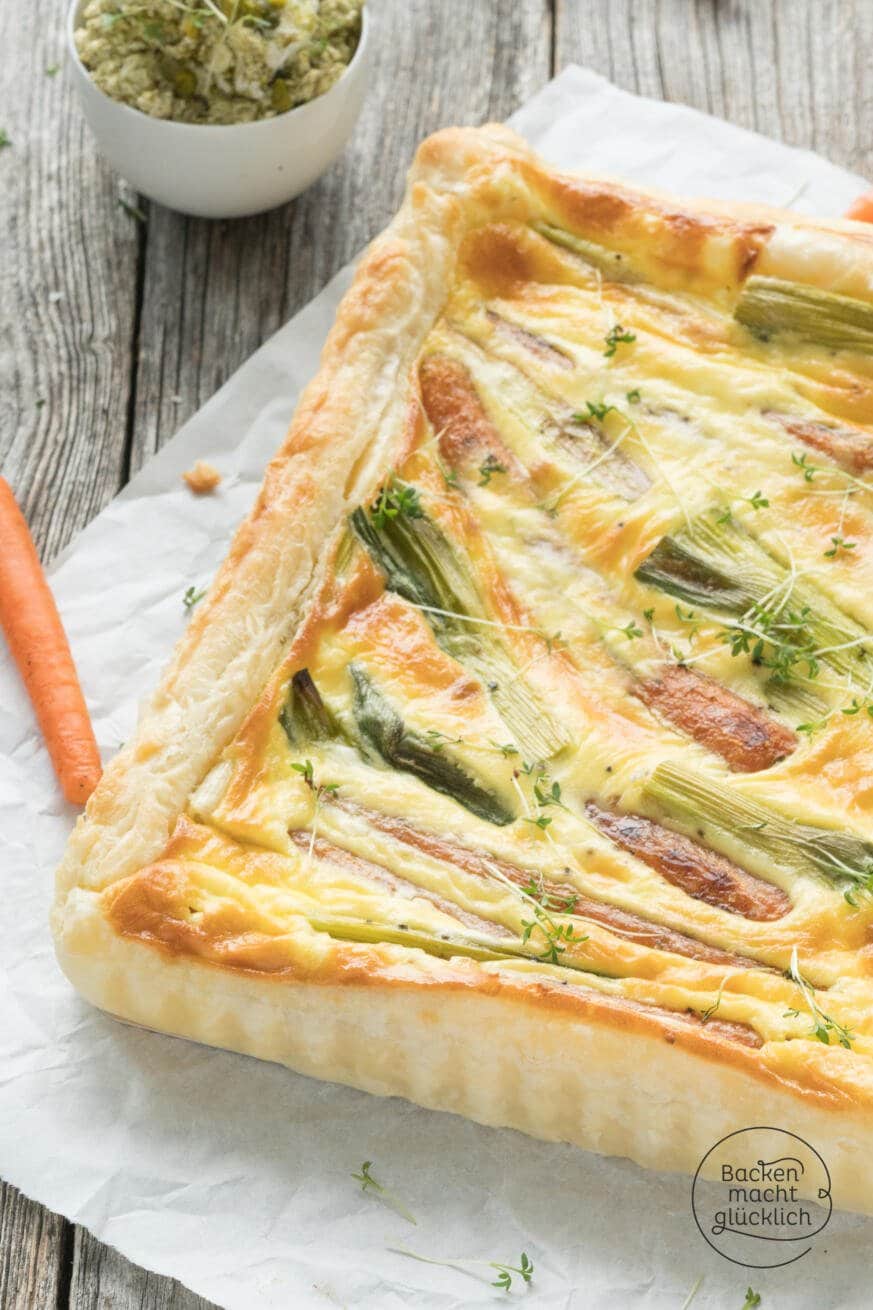 Möhren-Quiche mit Blätterteig | Backen macht glücklich