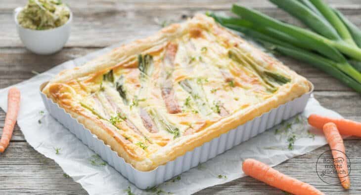 Möhren-Quiche mit Blätterteig