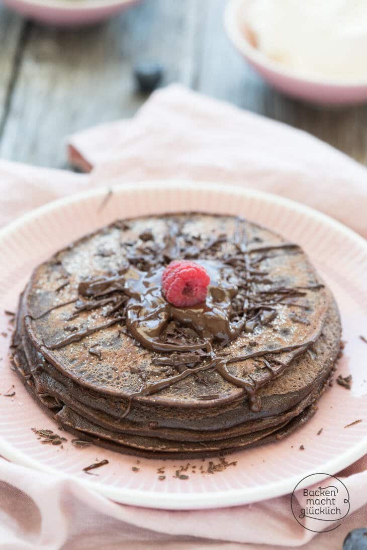 Einfache, schnelle Schoko-Pfannkuchen | Backen macht glücklich