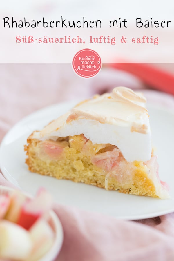 Tolles Rezept für einen klassischen Rhabarberkuchen mit Baiser-Haube. Dieser Rhabarberkuchen ist ein absoluter Klassiker. Bei dem Rhabarberkuchen-Rezept meiner Oma kommen gemahlene Mandeln in den Teig – köstlich!