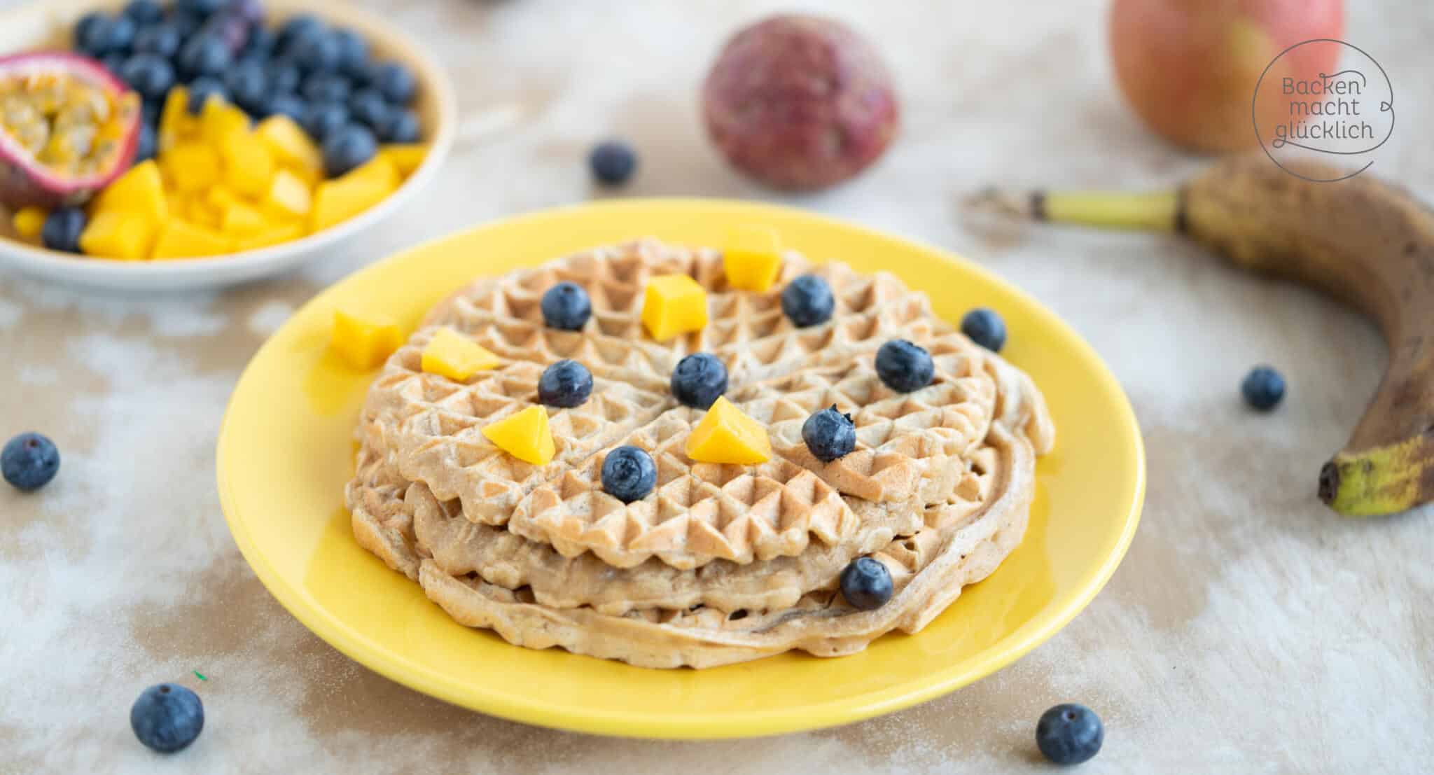 gesunde vegane Waffeln ohne Zucker