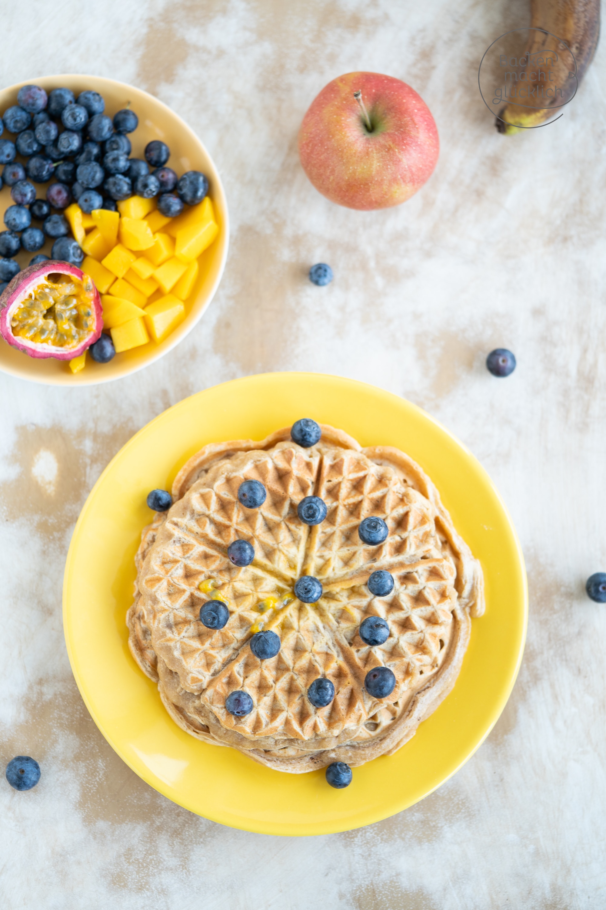 kalorienarme vegane Waffeln