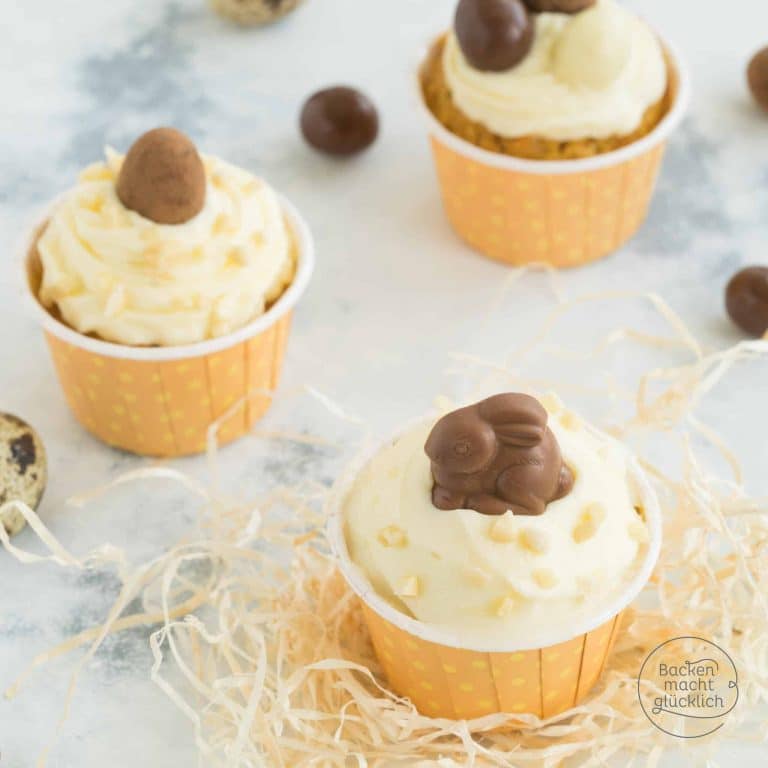 Oster-Cupcakes: Rüblimuffins mit Frischkäse