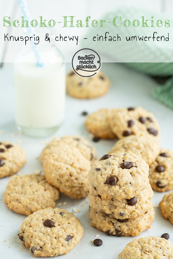 Die perfekten amerikanischen Schoko-Hafercookies: sie sind blitzschnell gemacht und schmecken umwerfend!