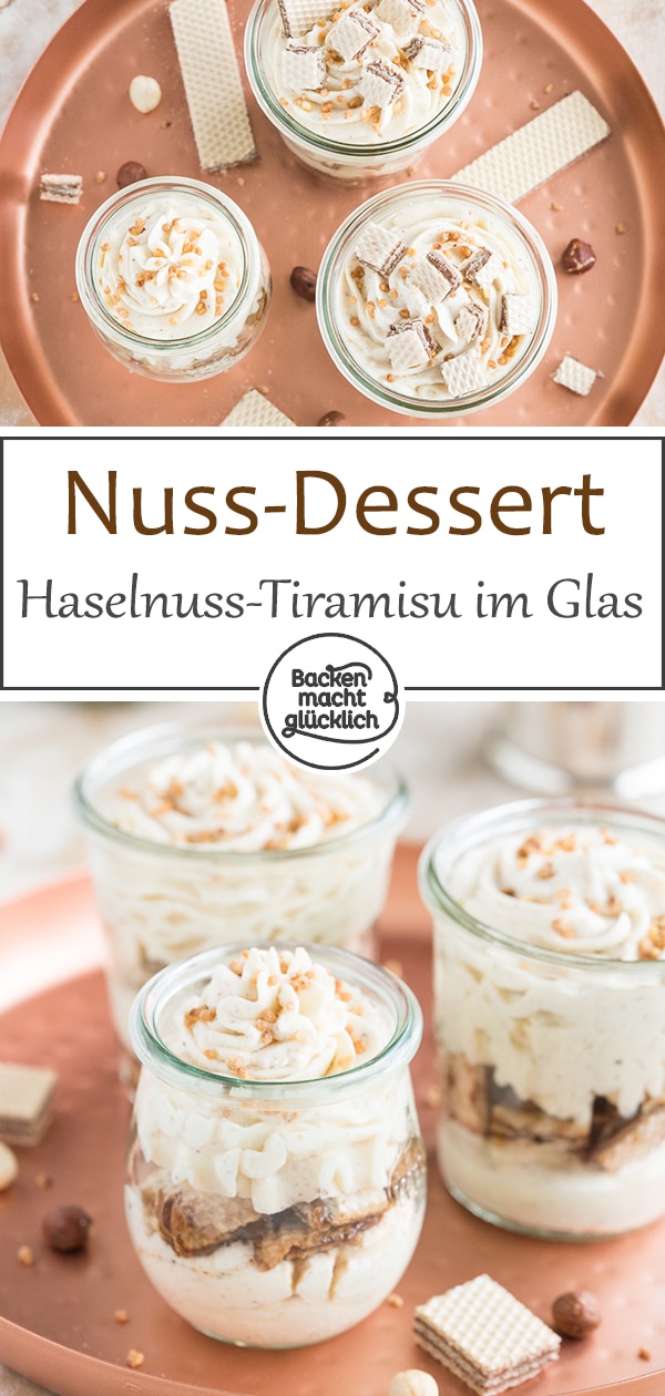 Lust auf ein besonderes Dessert im Glas? Dieses himmlische Haselnuss-Tiramisu ohne Ei steht dem traditionellen Tiramisu in nichts nach. Freut euch auf eine tolle Kombination aus luftiger Nusscreme und knusprigen Waffeln! Gerade im Sommer ist das Tiramisu mit Haselnüssen ein großer Genuss.