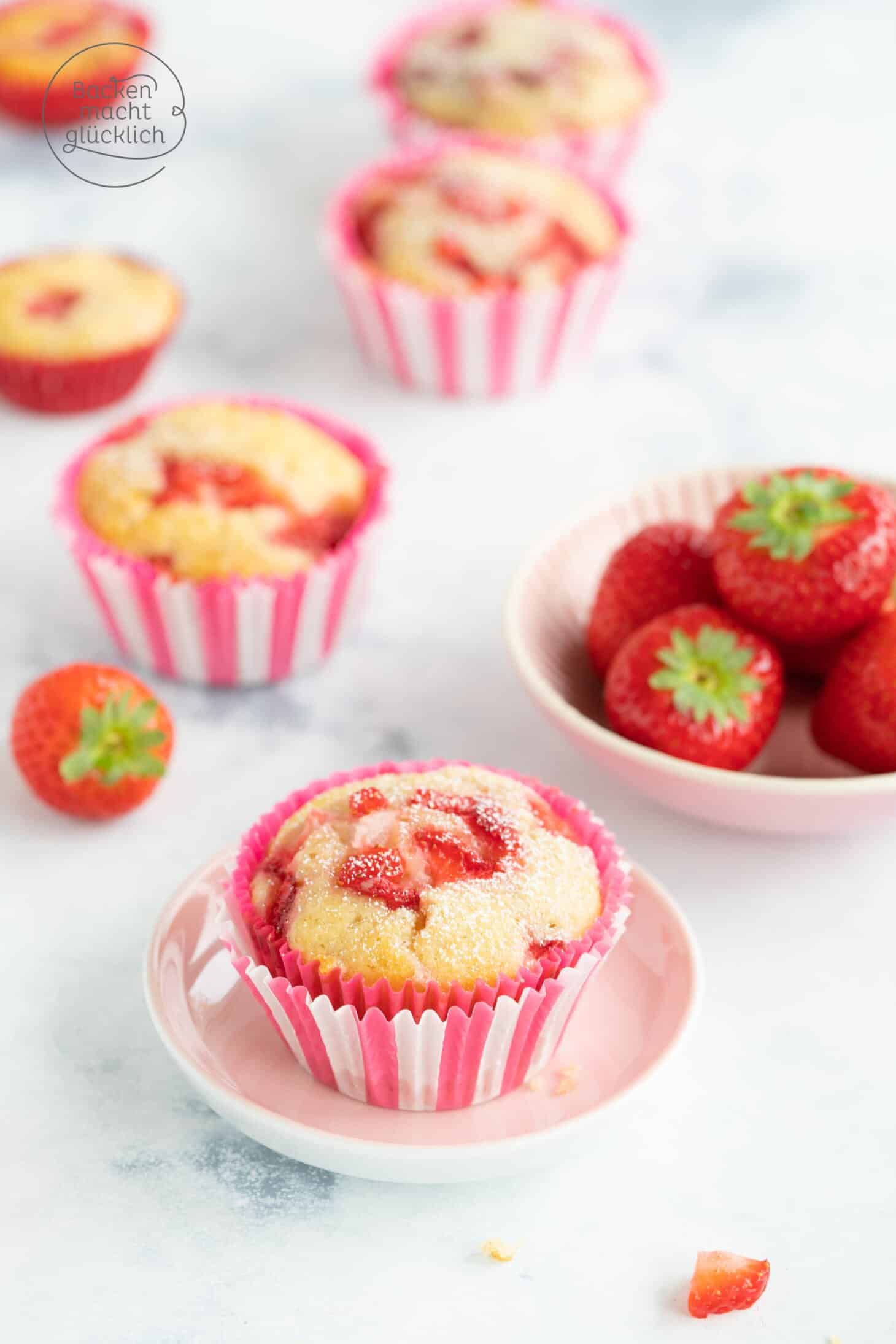 Erdbeer-Muffins | Backen macht glücklich