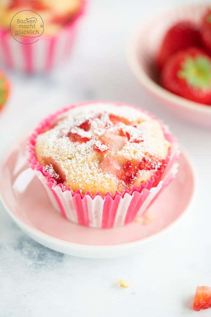 Erdbeer-Muffins | Backen macht glücklich