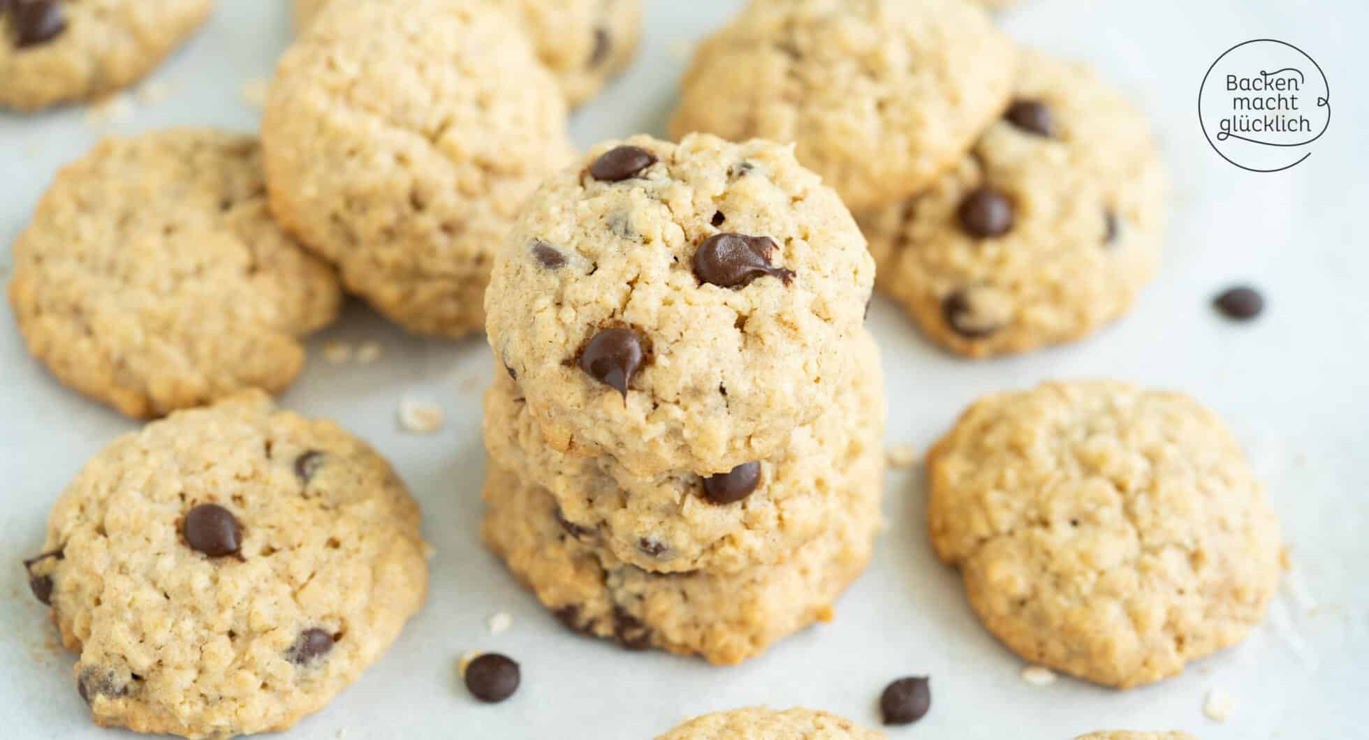 Haferflockenkekse ohne Zucker, Butter, Ei | Backen macht glücklich