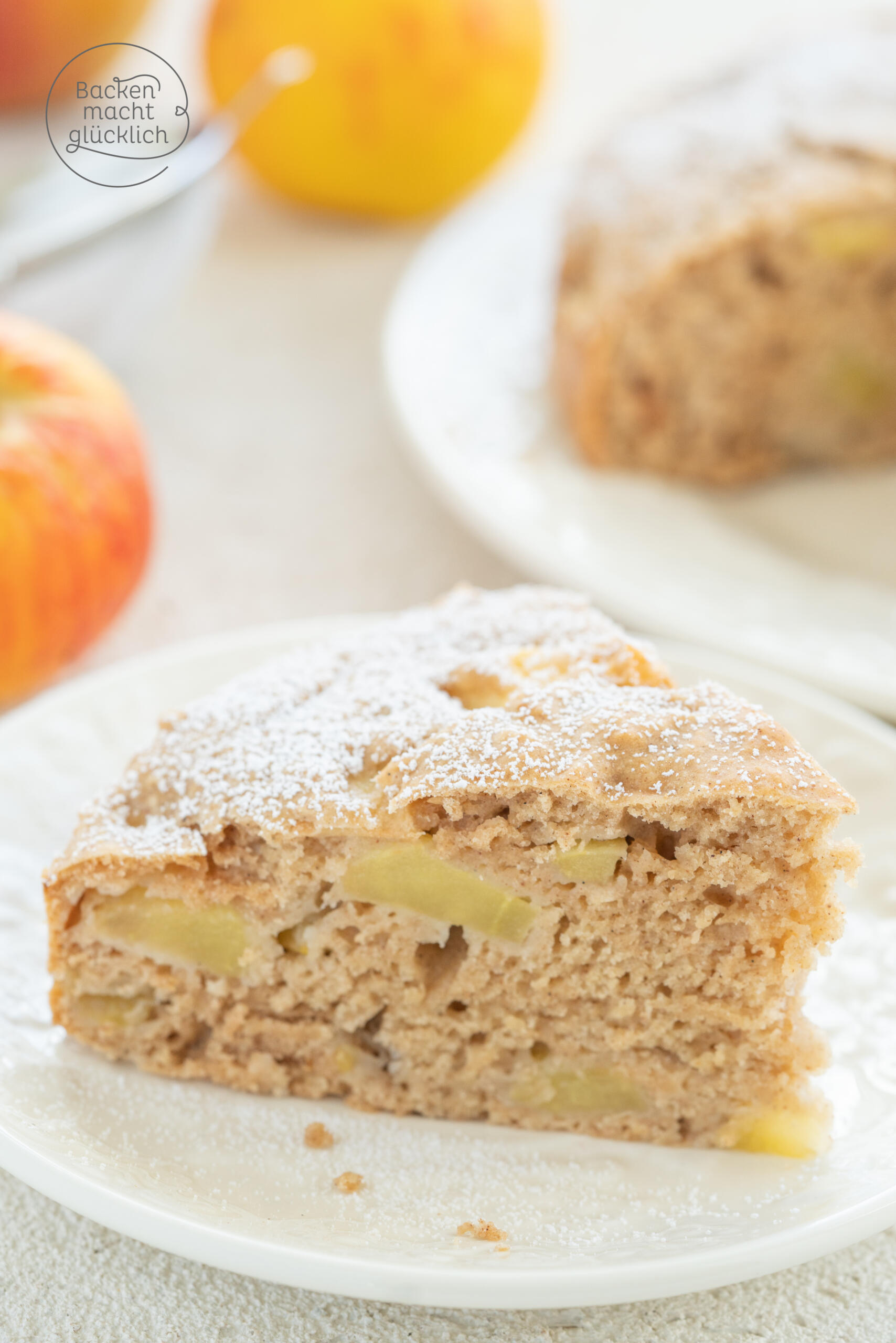 Apfelkuchen ohne Ei Milch Butter Zucker