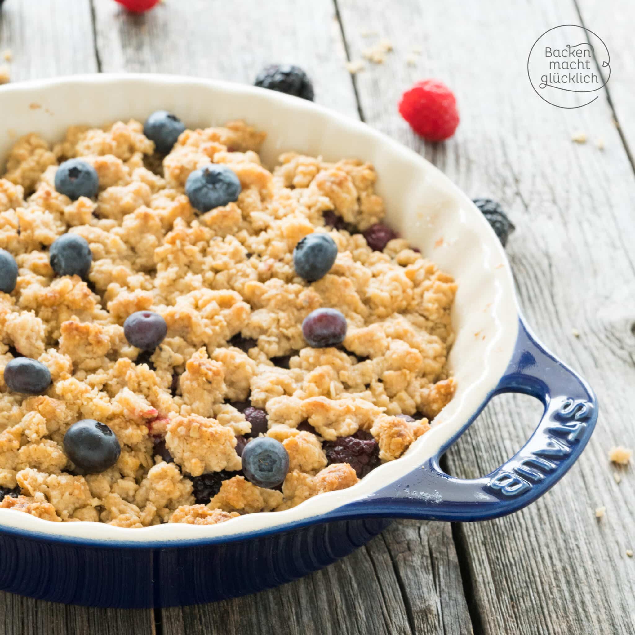 einfaches Beeren-Crumble Rezept