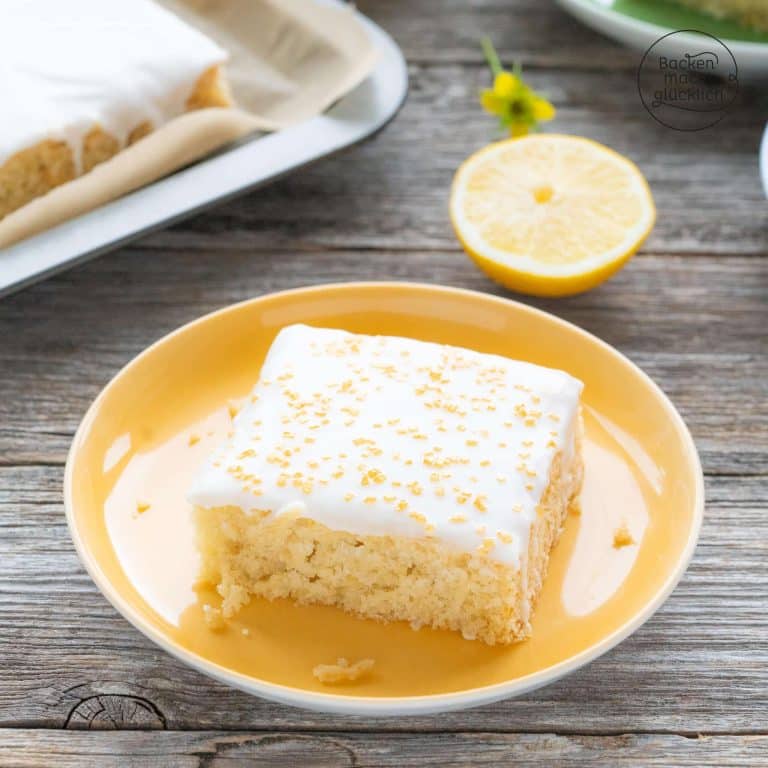 Veganer Zitronenkuchen ohne Ei, Butter, Milch