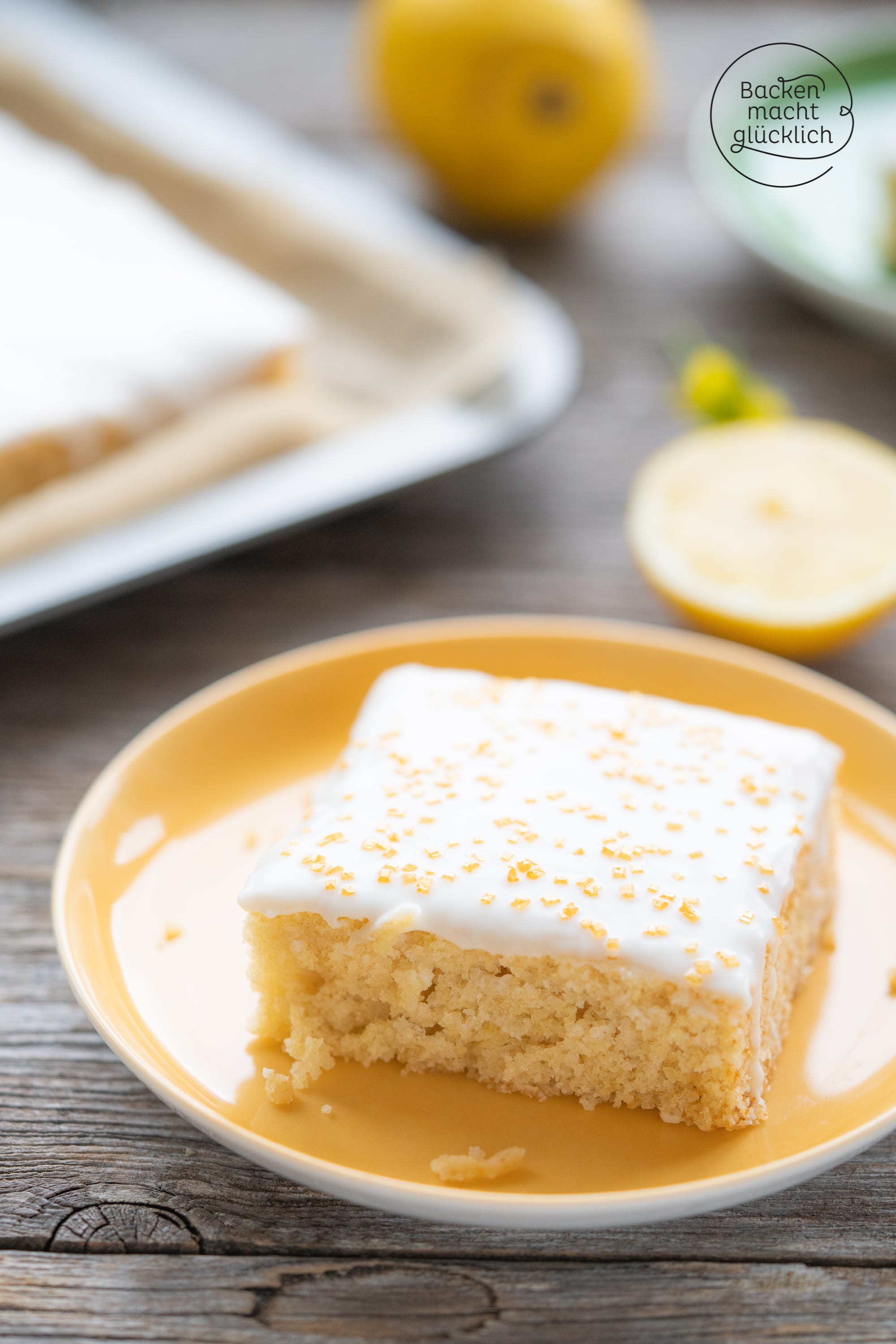 veganer Zitronenkuchen ohne Eier und Milch