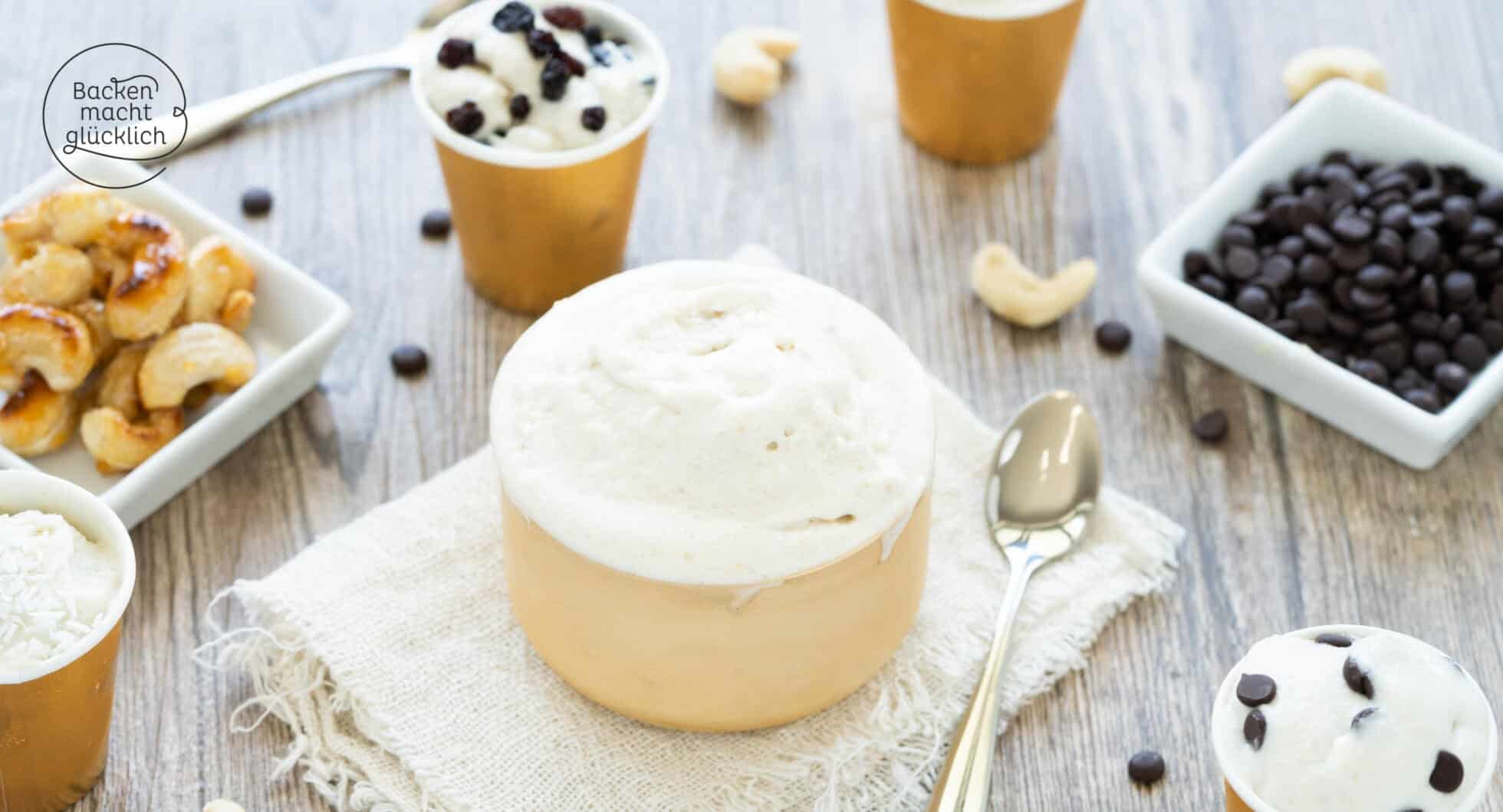 Cremiges veganes Vanilleeis | Backen macht glücklich