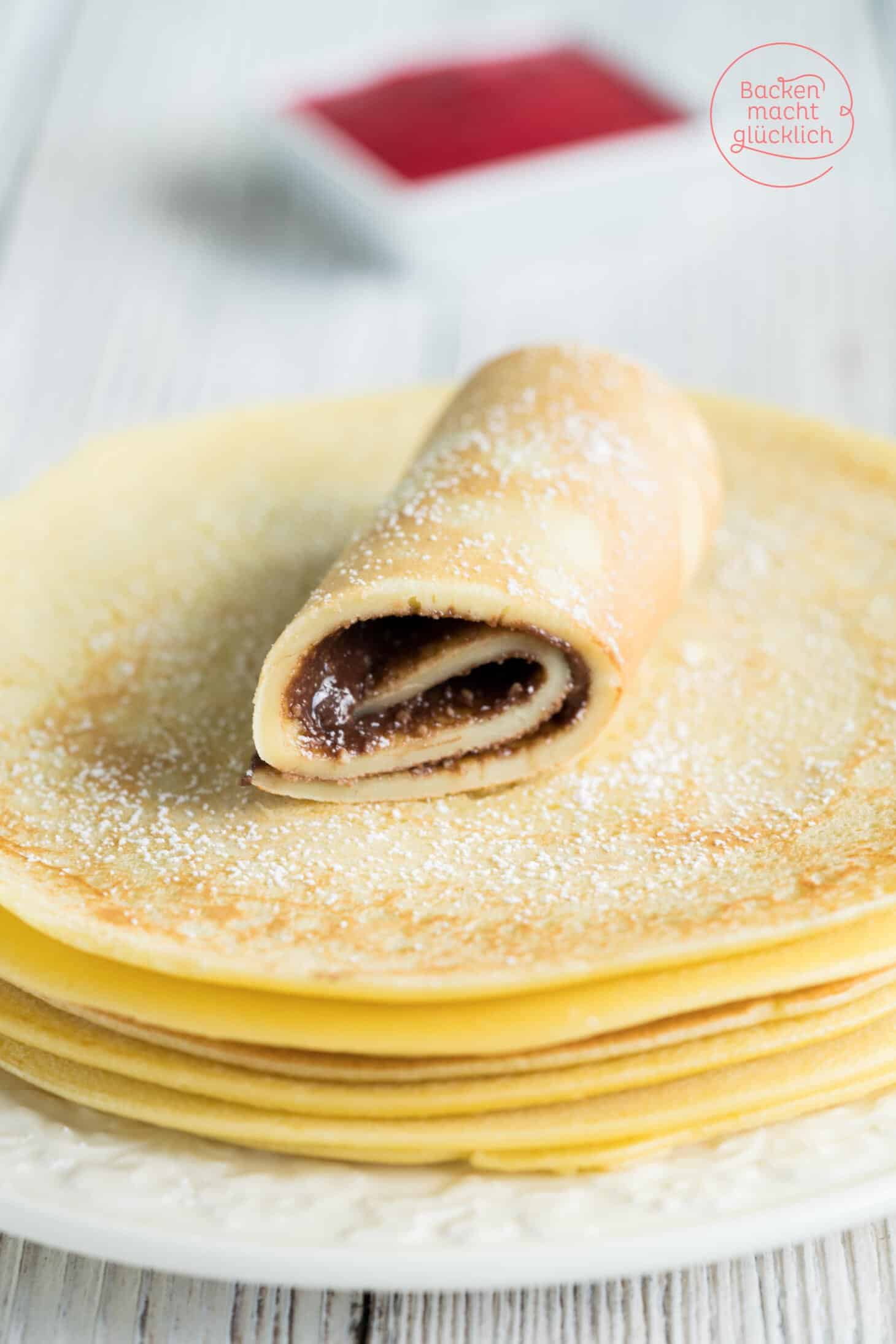 Einfaches Pfannkuchen Grundrezept | Backen macht glücklich