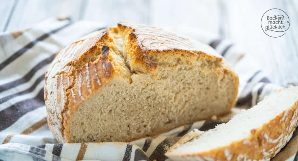 einfaches Weizenbrot mit Sauerteig