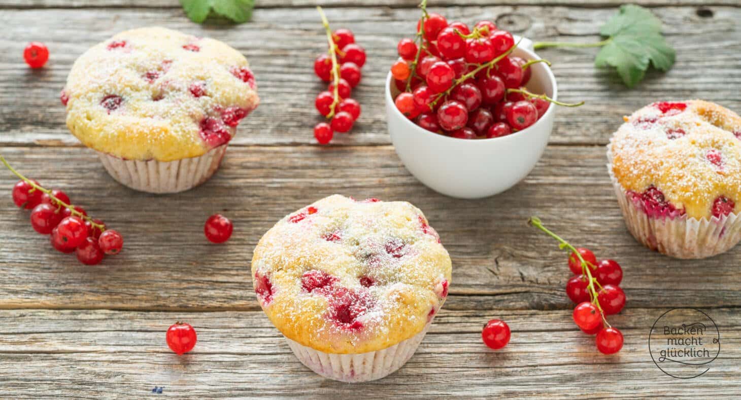 Johannisbeer-Muffins mit Joghurt | Backen macht glücklich