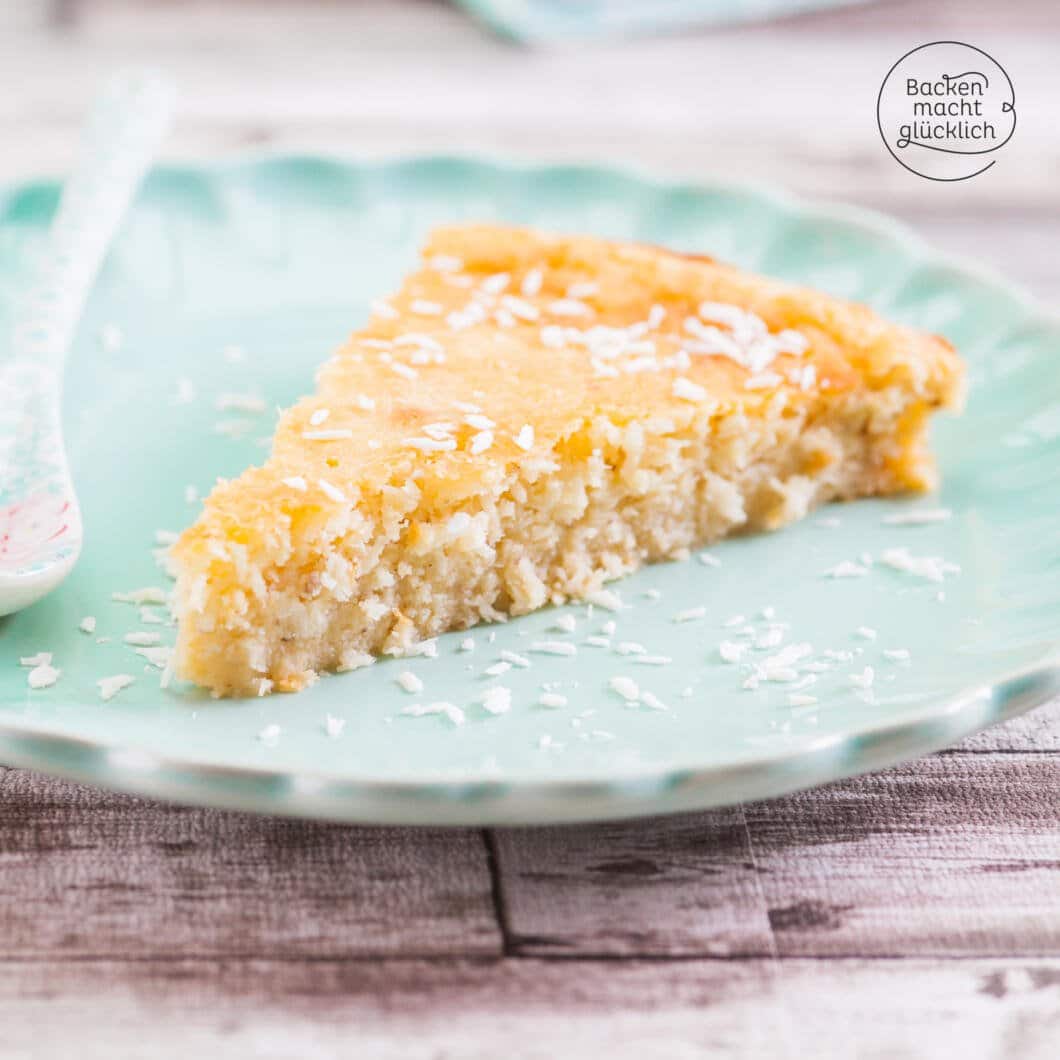 Saftiger Low Carb Kokoskuchen | Backen macht glücklich